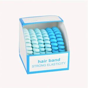 NWT Sky Blue 6 Pcs Spiral Hair Ring